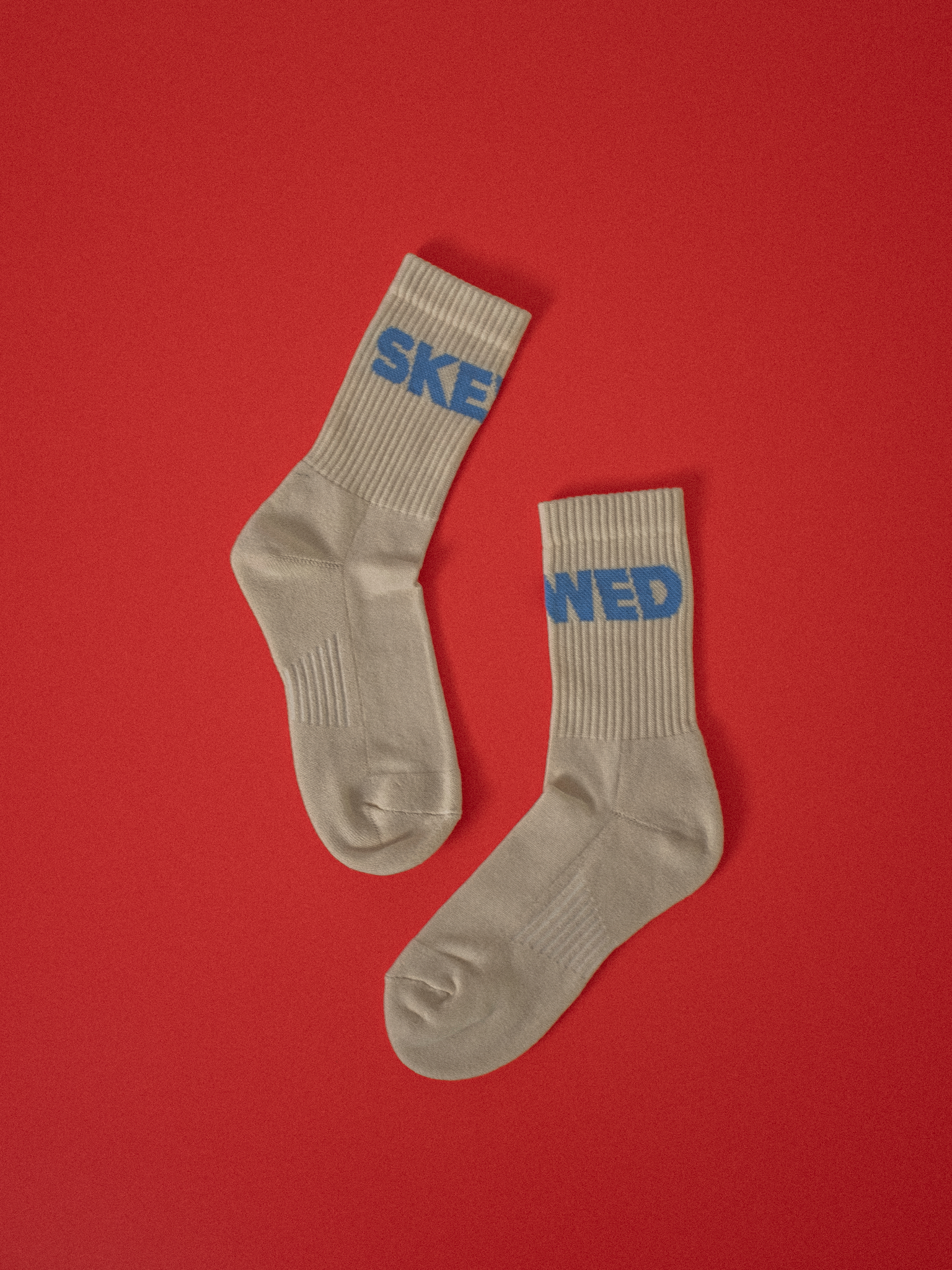 SKEWED Socks - Off White/Blue