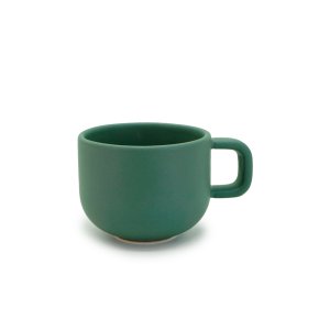 Green ceramic mug americano cup