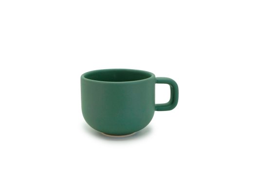 Green ceramic mug americano cup