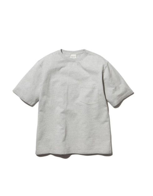 Gray Recycled Cotton Heavy Crewneck T-shirt from Snow Peak