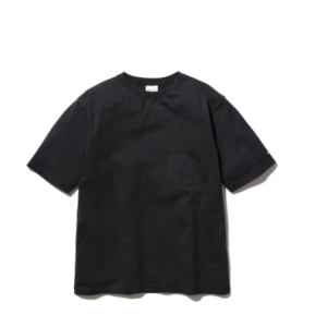 Black Recycled Cotton Heavy Crewneck T-shirt from Snow Peak