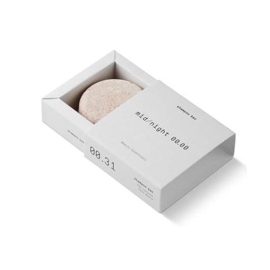 MID/NIGHT 00.00 solid Shampoo Bar 00.31 packaging